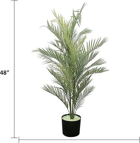 Miniatura 4 de Vintage Home Palmera falsa que brilla en la oscuridad de 53 pulgadas en una maceta de piedra de fibra