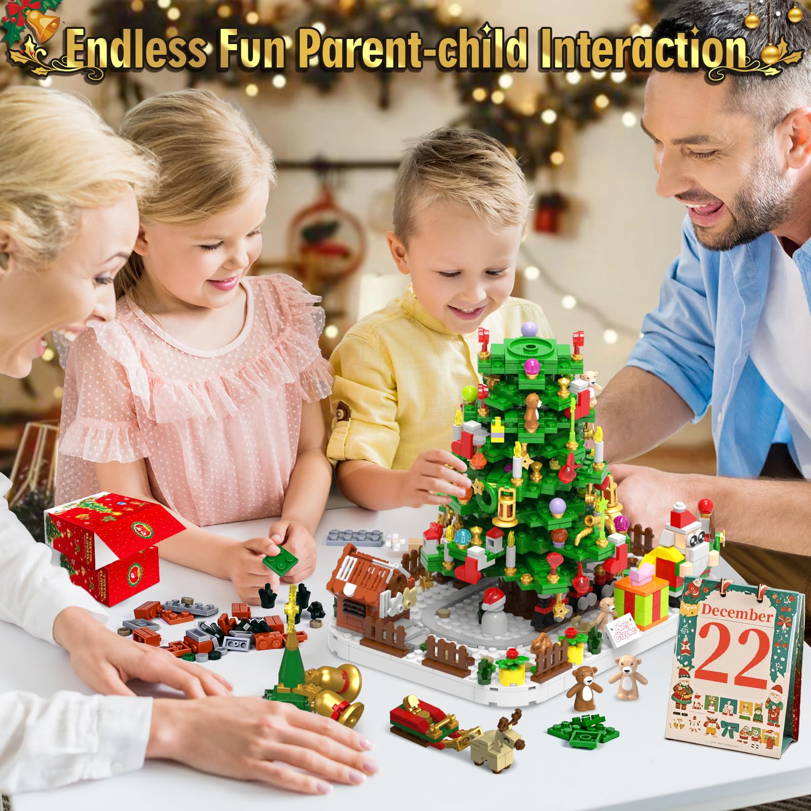 Calendrier De L'Avent Train De Noël 777 Pièces Blocs De Construction Calendrier De L'Avent Train De Noël 777 Pièces Blocs De Construction