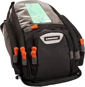 KRONOX Bolsa para tanque de motocicleta com capa à prova d'água - Bolsa universal para tanque de gasolina com alças. Serve para a maioria das motos Honda Yamaha Kawasaki e Harley, Preto, One Size,