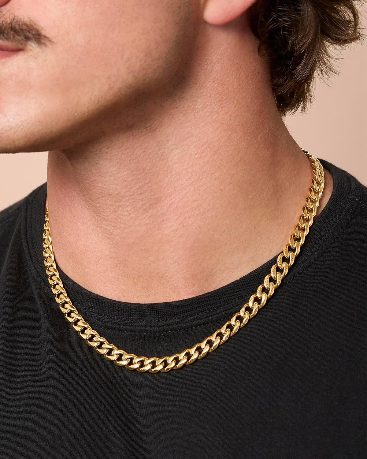 Lucky Brand Mens Stainless Steel Curb Chain Necklace - 20” Gold Tone-Plated 316L Stainless Steel, Valentines Gifts for Him - Image 2