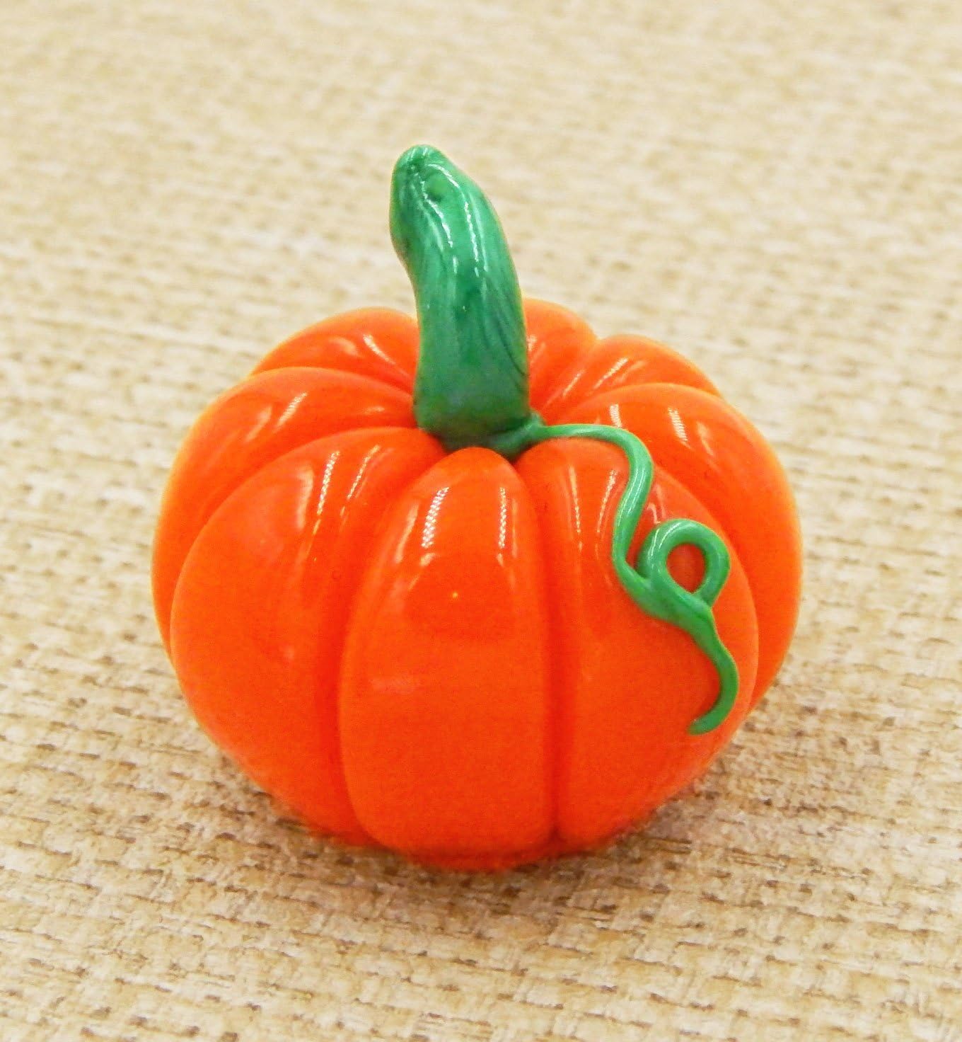 Pumpkin Art Glass Chocolate Halloween Handmade Gift Seasonal Gourd Table Décor Fall Autumn (Orange, Pumpkin) (Orange Pumpkin)