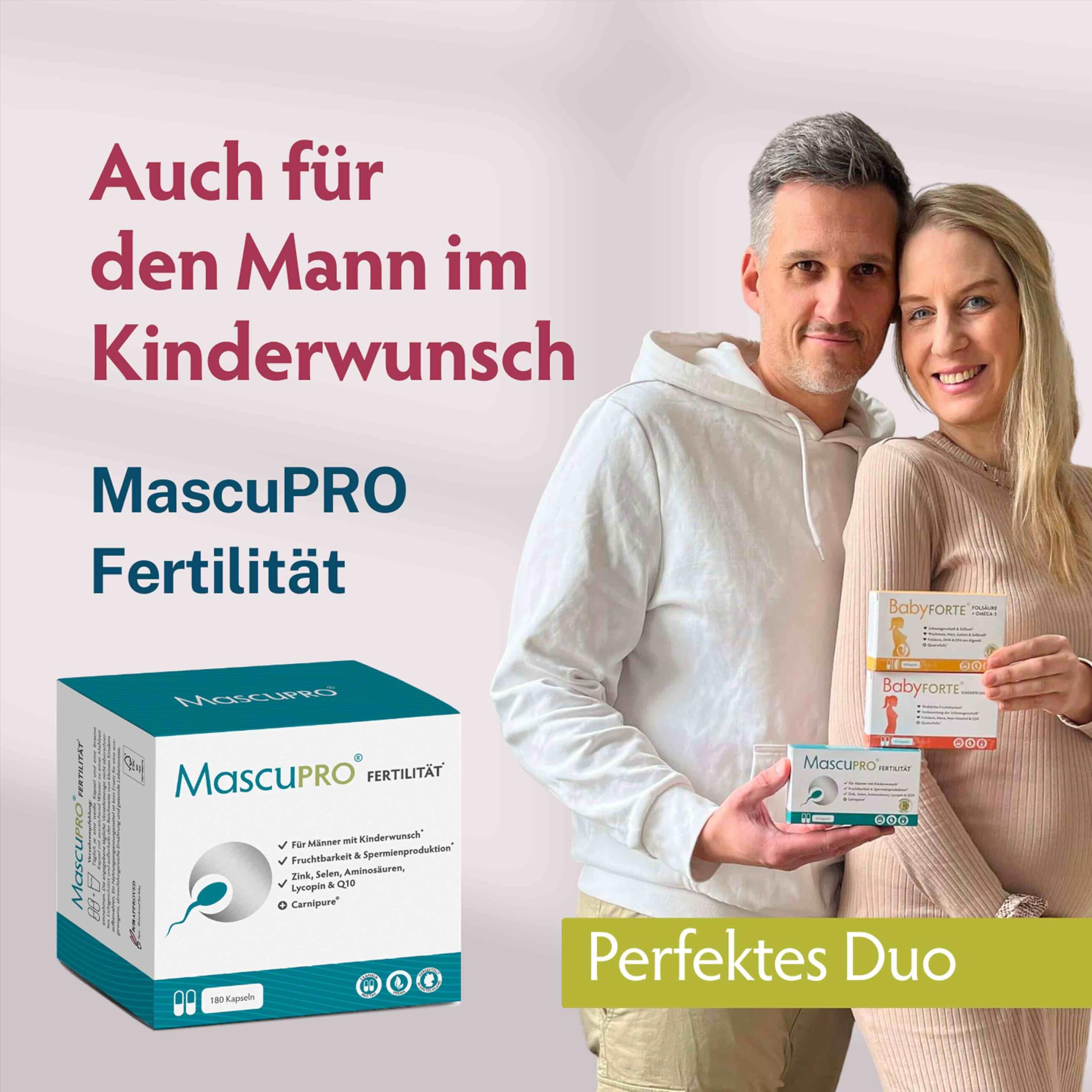 BabyFORTE® FolsäurePlus | vegan | Schwangerschaftsvitamine - Kinderwunsch Vitamine | 16 Nährstoffe | 180 Kapseln + Laborgeprüft