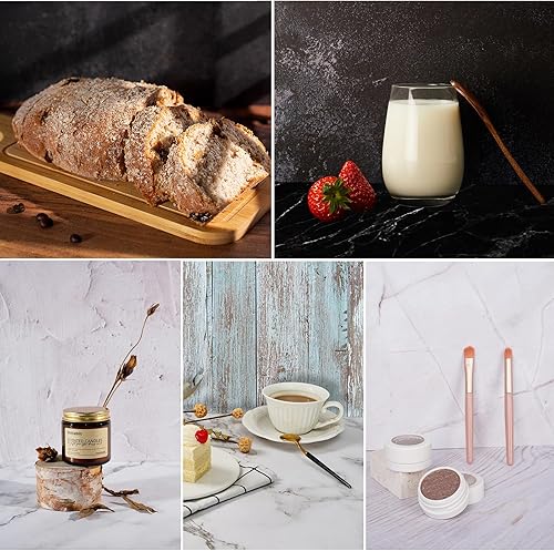 Miniatura 4 de Food Photography Photo Backdrops Board: 7Pcs 12Patterns Product Background Table Top Kit - Flat Lay Props for Jewelry.(Medium Size 16.6x13.3in)…
