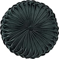 Vista 11 de Cojín redondo blanco de terciopelo decorativo para el hogar, plisado, redondo, relleno de calabaza, cojín para silla, cojín de suelo para sofá
