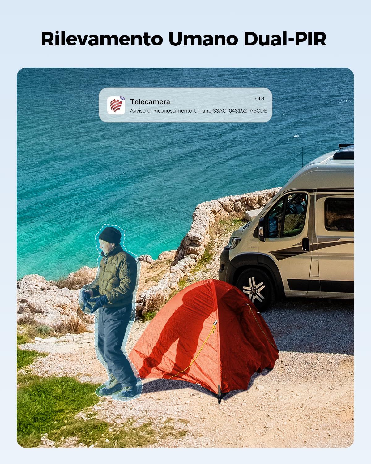 Ctronics 4GLTE Telecamera Solare Esterno con SIM Doppio Obiettivo, 15600mAh Batteria 8W Pannello Solare Telecamere senza Fili Dual-PIR Rilevamento Umano Visione Notturna PC/Cloud/IP66-NO WiFi (Bianco) | SIM, Batteria 15600mAh, Pannello Solare 8W, Dual-PIR