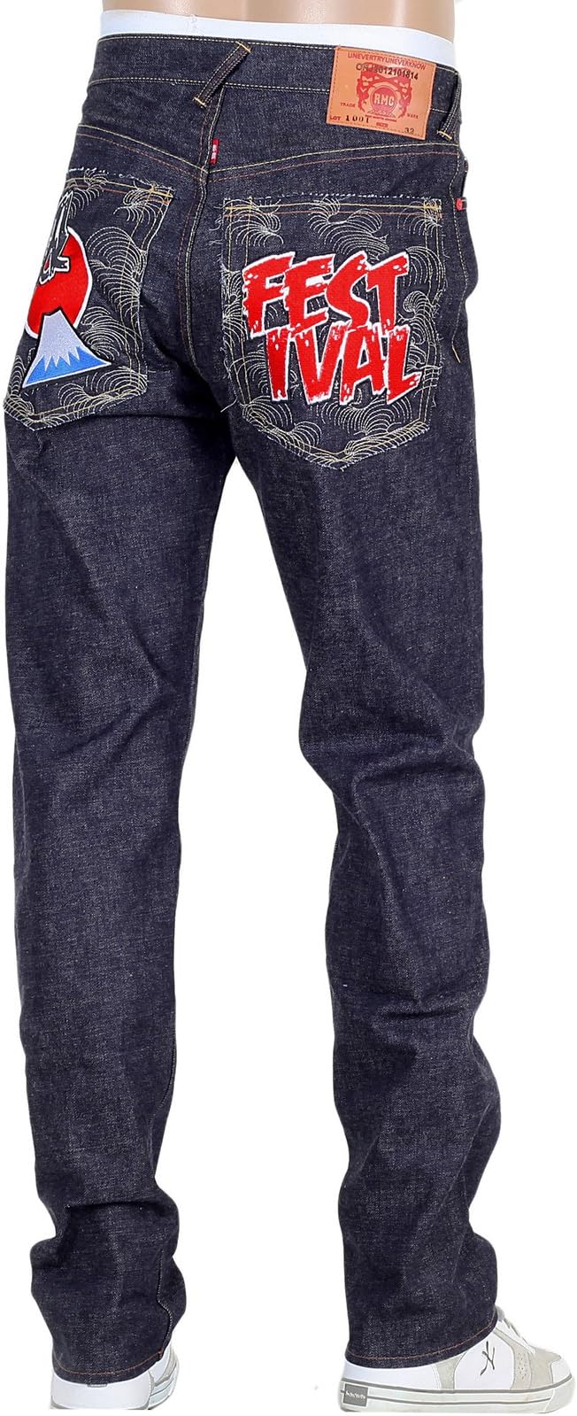 Mens Selvedge Denim Jeans Fuji Rock Festival RMC4144