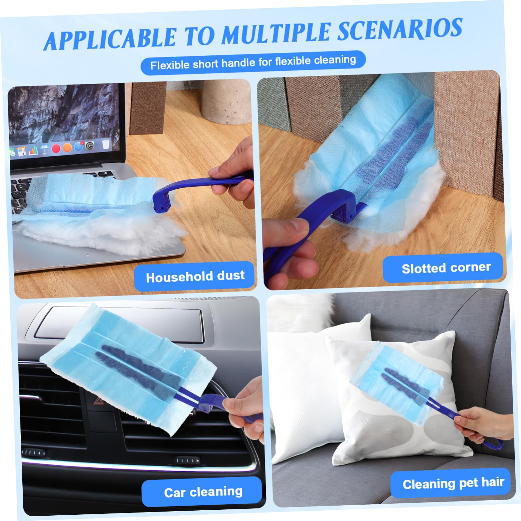 Hemobllo 1Set Fan Cleaner Duster Electrostatic Duster with Refills and Handle for Window and Furniture Cleaning Compact and Ergonomic Design for