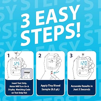 BluLink Glucose Control Solution (High & Low Vials) | Compatible with BluLink Glucose Monitoring System, 3.5 mL Each