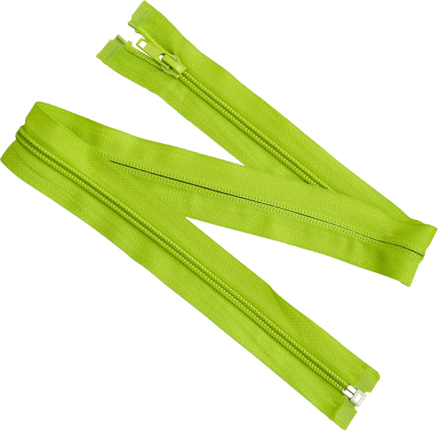 AERZETIX - Pack of 8 Spiral Zippers No.5 60 cm Separable with Slider - Metal Nylon Polyester - Lime Colour - Sewing Creations DIY Textile