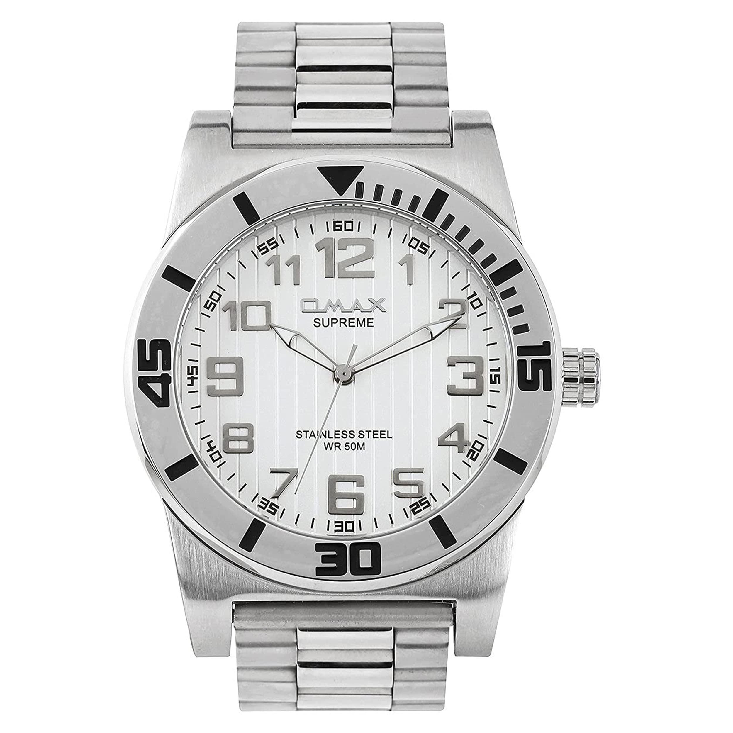 OMAX Analog White Dial Mens Watch - SS130 (B00ATAZVCI) Amazon Price History, Amazon Price Tracker