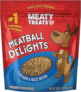 Meaty Treats Meatball Delights Chicken & Rice Flavor, 20-oz.
