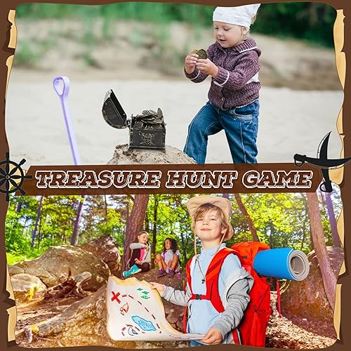 Miniatura 23 de Hanaive 100 monedas de pirata de plástico falsas réplicas de monedas españolas para fiesta pirata, tesoros, cofre de fichas, cosplay, San Patricio