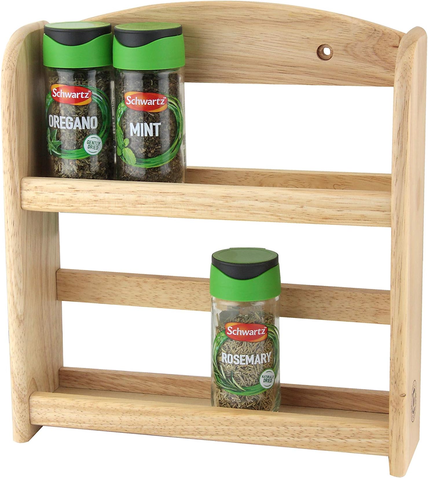 APOLLO 6328 2-Tier Spice Rack, Wood, Natural, 24.5x27x7 : Amazon.co.uk ...