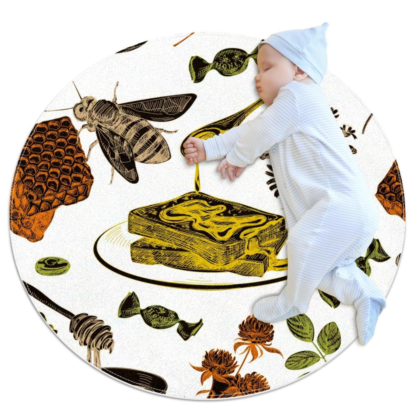 Tapis de salle de bain antidérapant abeille pour éviter les glissades