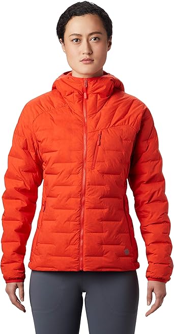 stretchdown hooded jacket