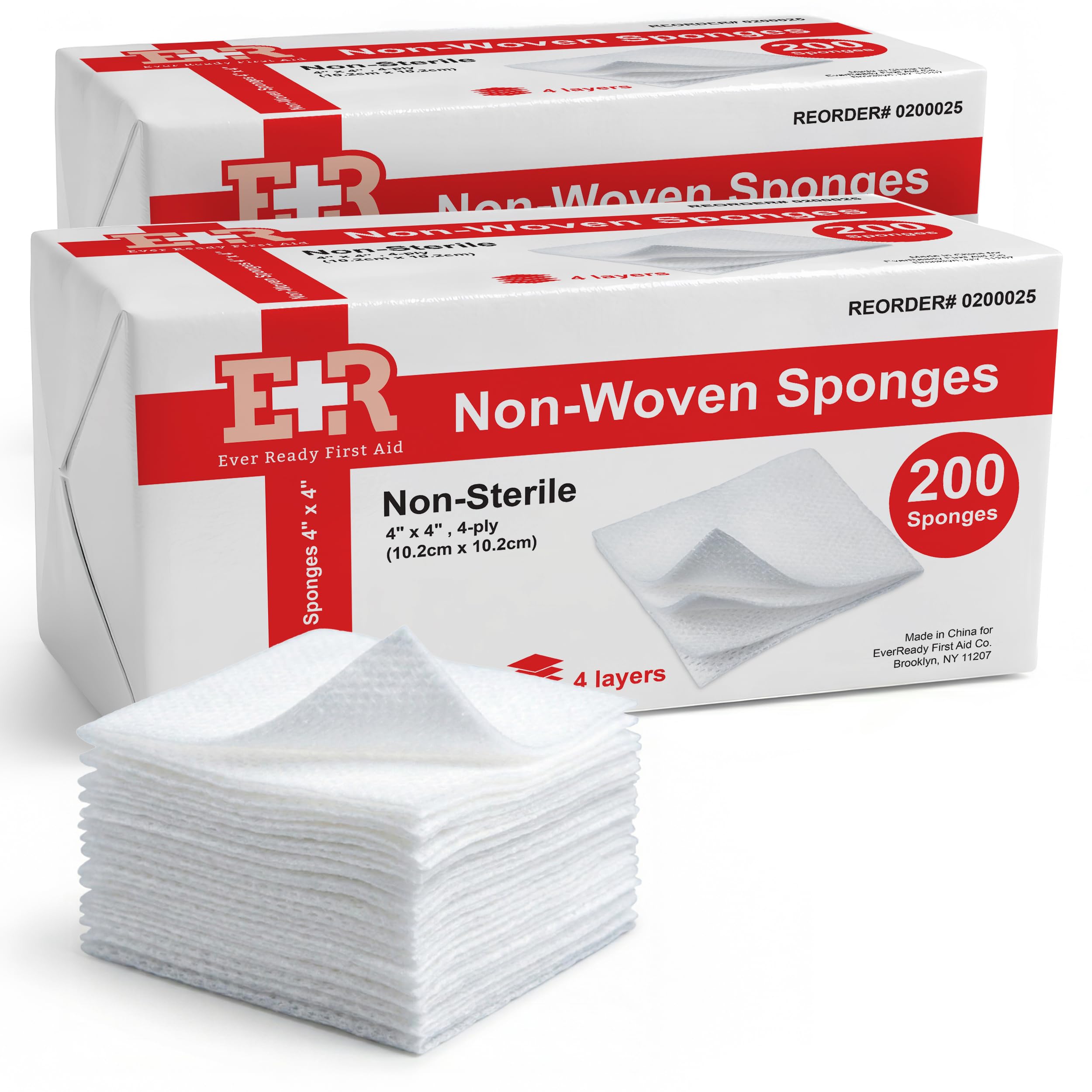 Amazon.com: Ever Ready First Aid Non-Woven Sponges, Wound Care