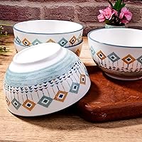 Vista 20 de Japanese Black Rice Bowls Set of 4, Ceramic Asian Bowls Sushi Bowls for Rice, Oats, Soup, Snacks, Desserts