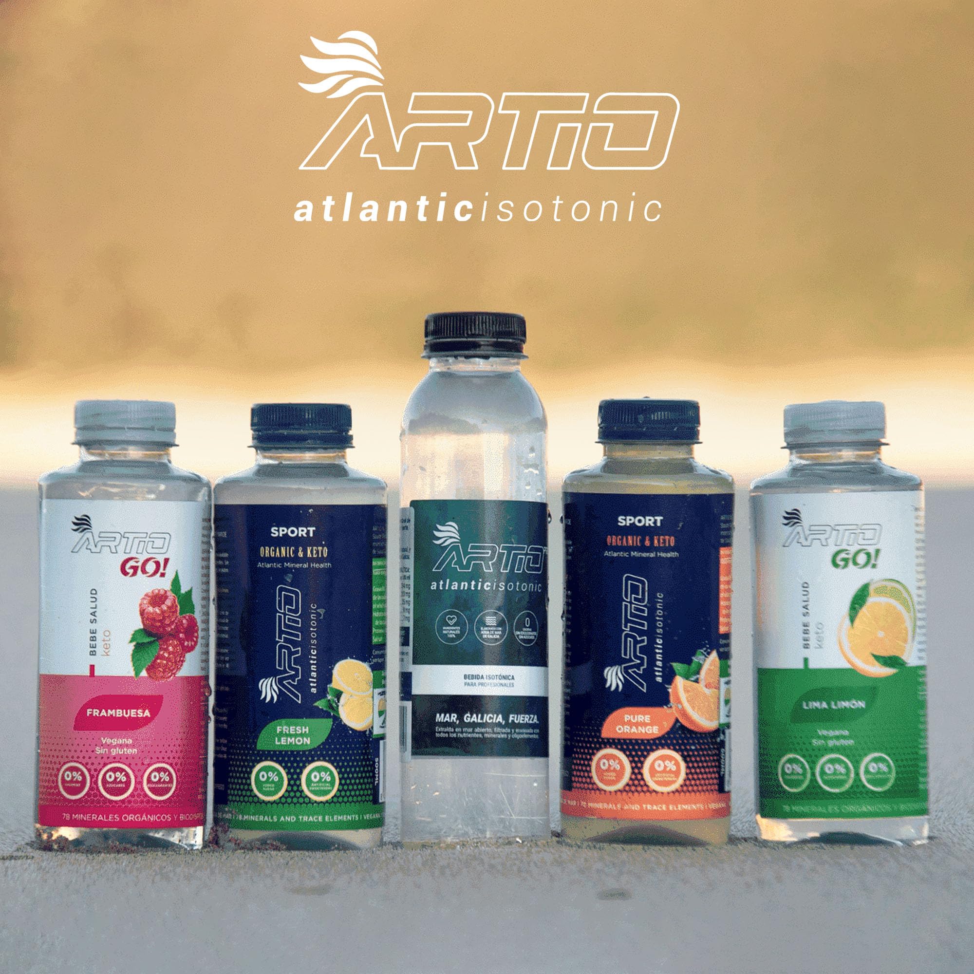 ARTIO Sport Naranja 5L Bebida isotónica elaborada con un 10% de agua de mar y 78 minerales biodisponibles que proporcionan la mejor hidratación