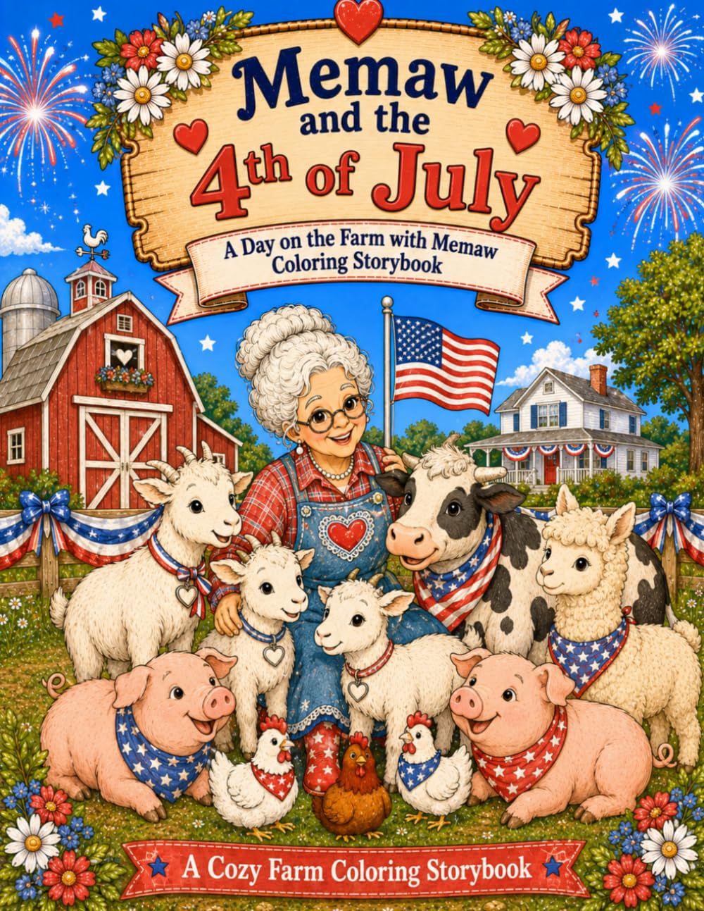 Memaw and the Fourth of July: A Day on the Farm with Memaw Coloring Storybook