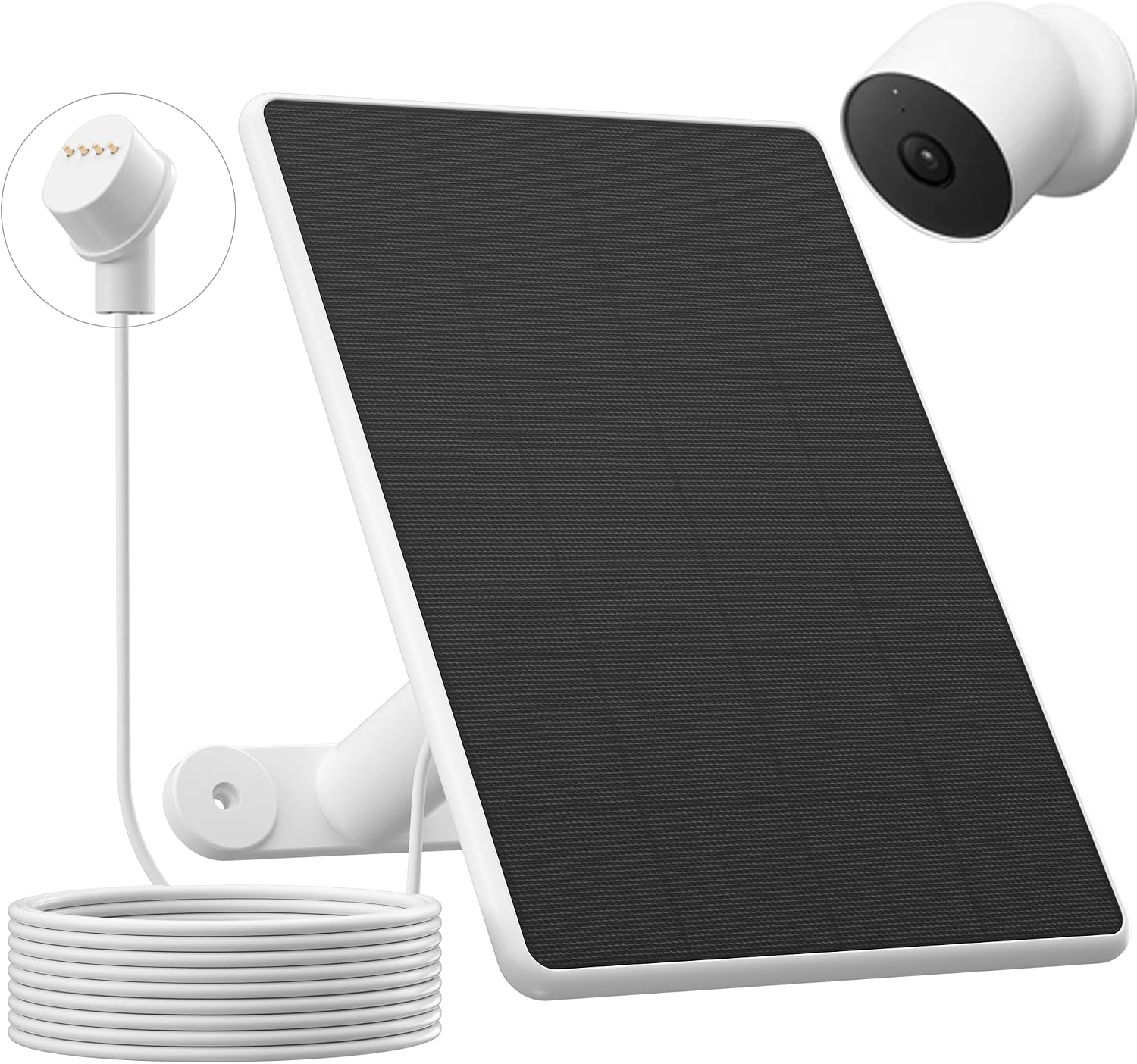 Solar Panel for Google Nest Camera,Solar Power Charger for Google Nest Cam