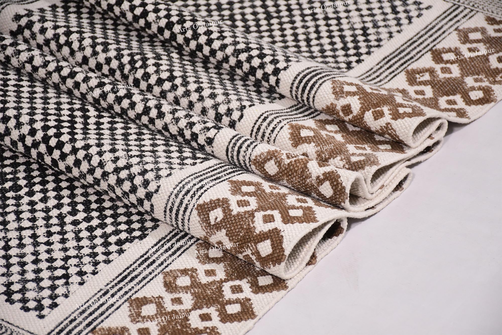Tappeto quadrato in cotone stampato a mano, 1,2 x 1,2 m, stile azteco, indiano, bohémien, fatto a mano, per esterni, casa, ufficio, soggiorno