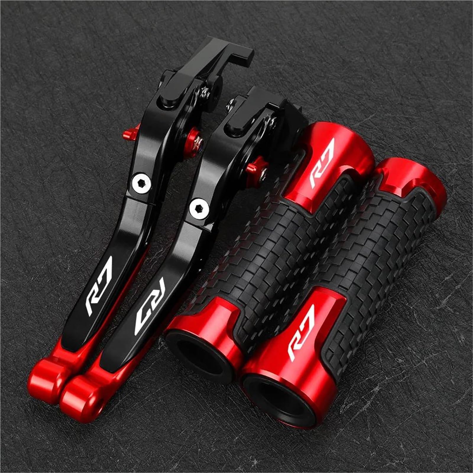 Gquikgw Red 1 Replace Control Handles Motorcycle Accessories Adjustable Pivot Brake Clutch Levers For Y-Amaha Yzf-R7 Yzfr7 Yzf R7 2022-2024(Red 1)