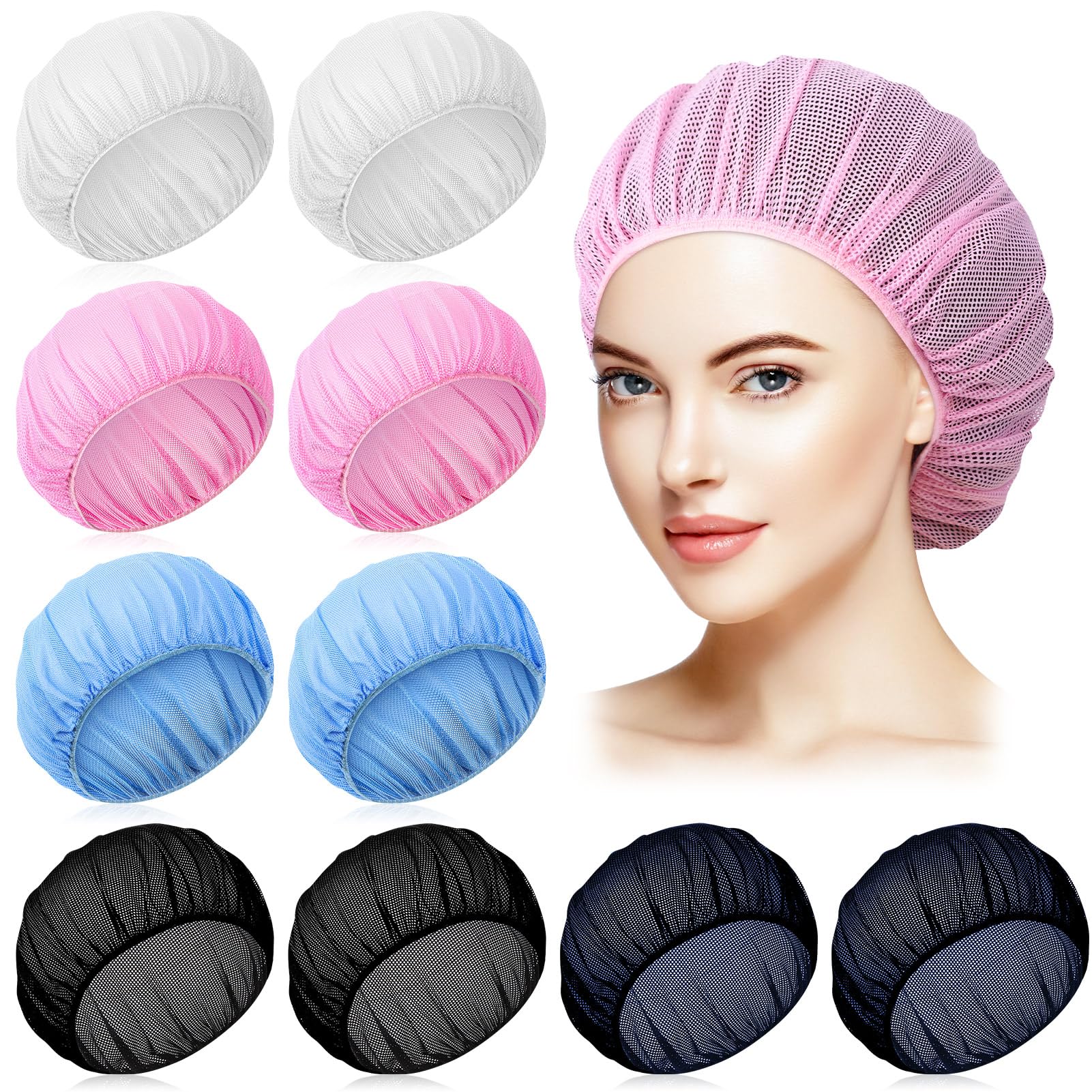 Lot de 10 filets à cheveux en maille pour femmes dormant - Filet à cheveux dominicain pour cheveux bouclés