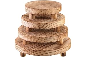 4 Pcs Wooden Risers for Display