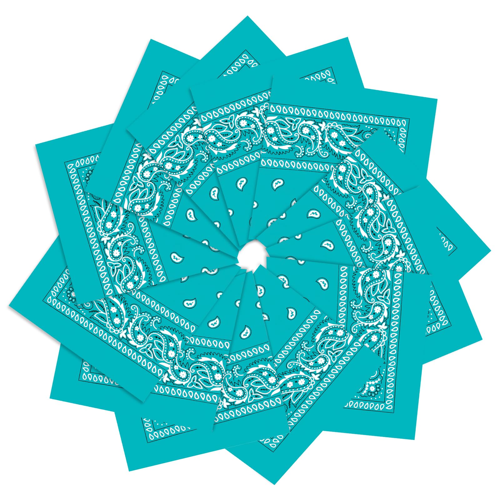 12 Pack Bandanas Unisex Paisley Cowboy Bandanas Bulk Multi Purpose Headband Scarf for Men Women Costume