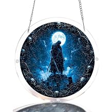 Acrylic Jigsaw Puzzle Suncatcher 7.4 in, Moonlit Guardian Puzzle Suncatcher for Adult, DIY Suncatcher Puzzle Kit, Home Garden Decor Gift Family Friend