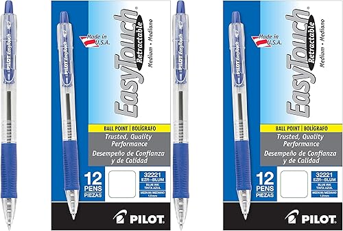 Pilot Easy Touch Bolígrafos de punta media, color azul