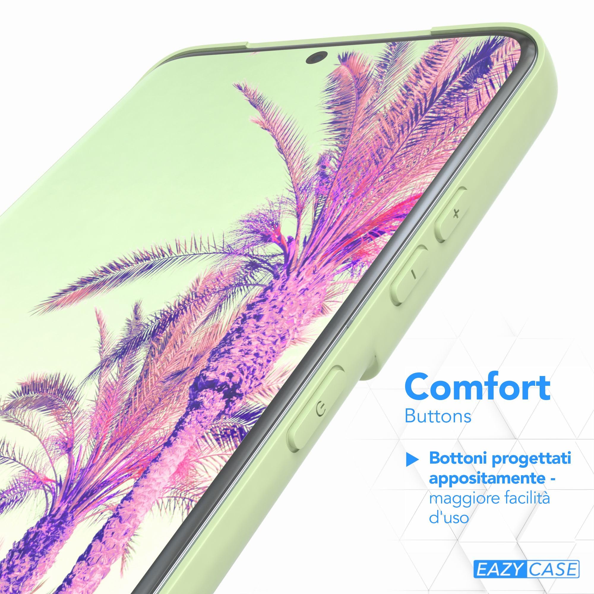 EAZY CASE Custodia In Silicone Per Samsung Galaxy S21 Plus 5G | Cover Antiurdo Morbida E Sottile (0,8mm) Con Protezione Fotocamera | Nero