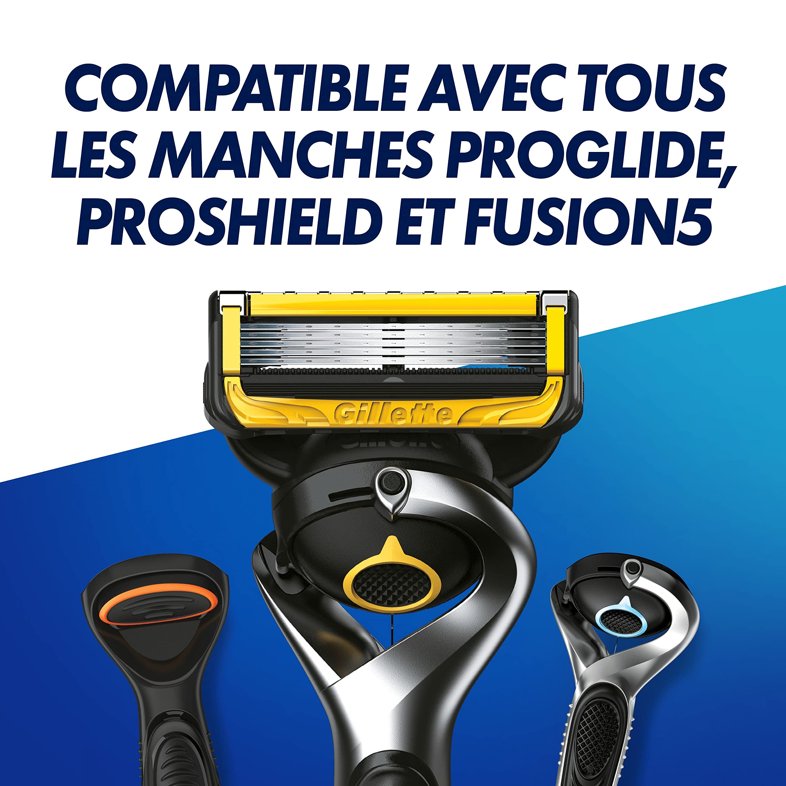 Gillette ProShield Recharges De Lames À 5 Lames Pour Homme, 6 Recharges De Lames, Avec Lame De Précision