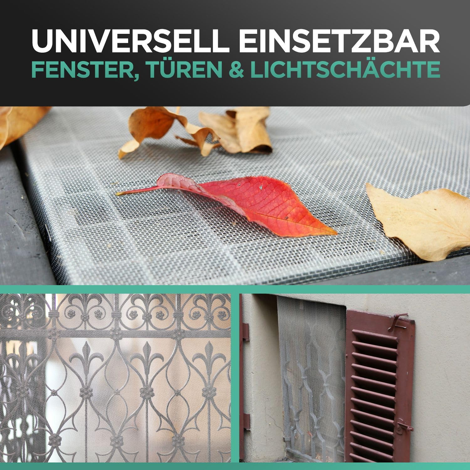 dszapaci 4er Set Lichtschachtabdeckung Aluminium 120x60cm Kellerschacht Abdeckung Insektenschutz Gitter Fliegengitter für Kellerfenster Lichtschacht Netz Schachtgitter