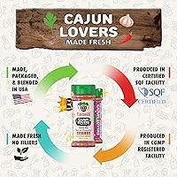 Vista 6 de Flavor God Mezcla de condimentos para amantes de cajún, mezcla natural de especias saludables para asar pollo, carne de res, mariscos, verduras