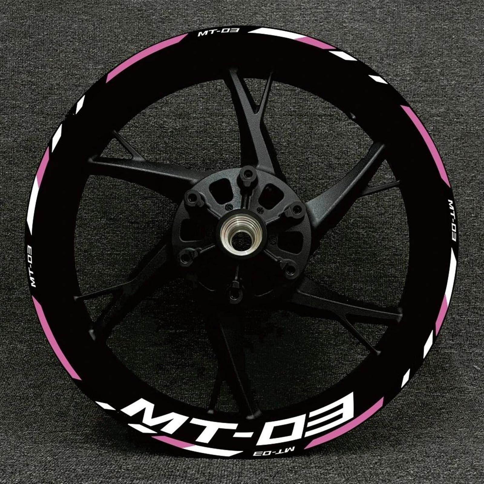 Stickers Motorcycle Wheel Stickers Night Reflective Decorative Rim for Yamaha MT-03 MT 03 Mt03(Style 17)