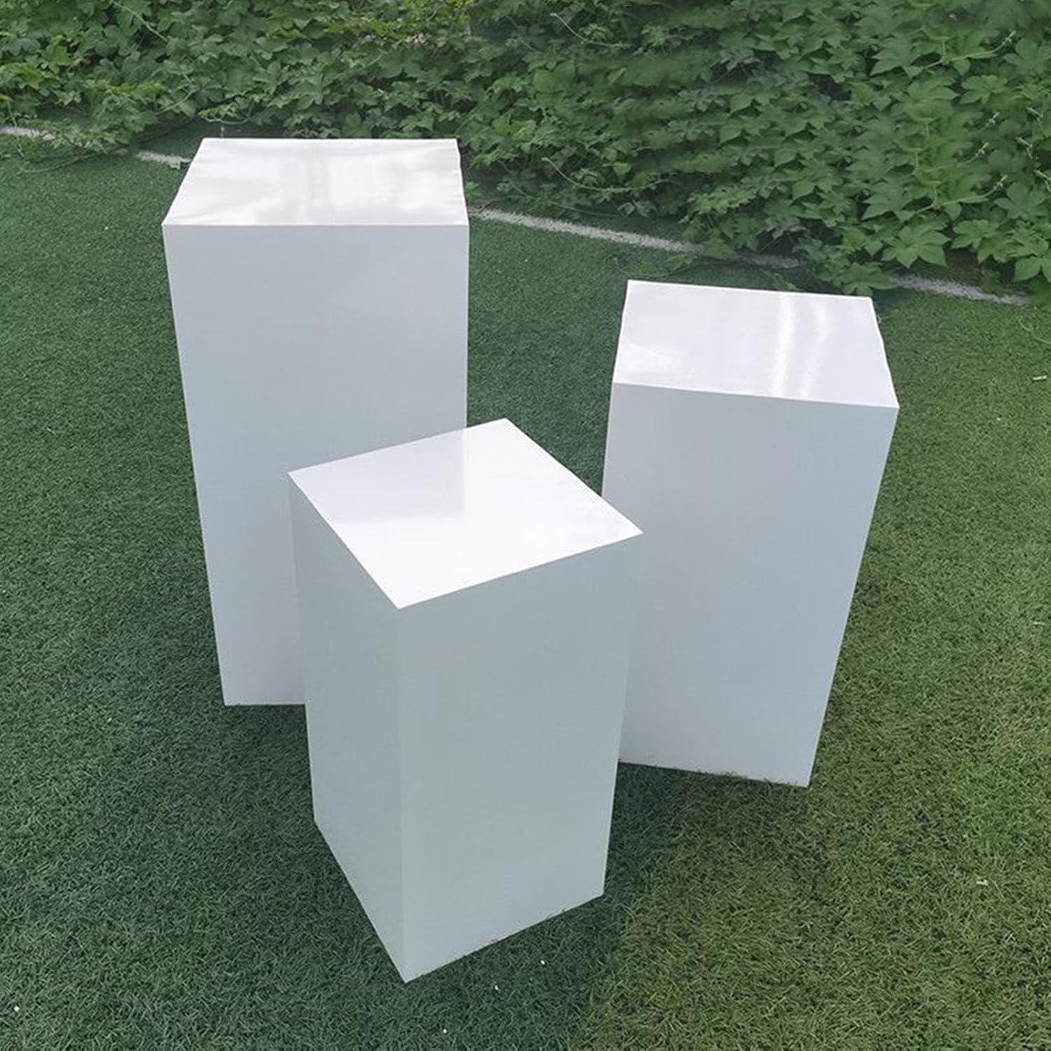 Tall Display Cube Pedestal White Pedestal Stand Acrylic Pedestal Stand For Party