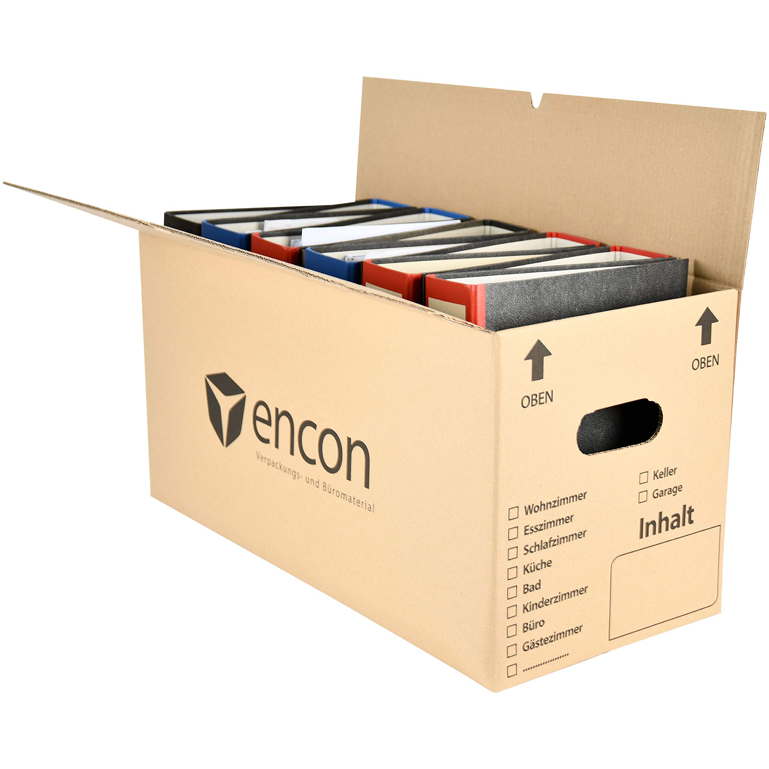 Scatole di cartone per trasloco Premium grande 635 x 290 x 325 mm – 50 kg carico di carico – 2 onda Movebox 635 x 290 x 325 mm marrone