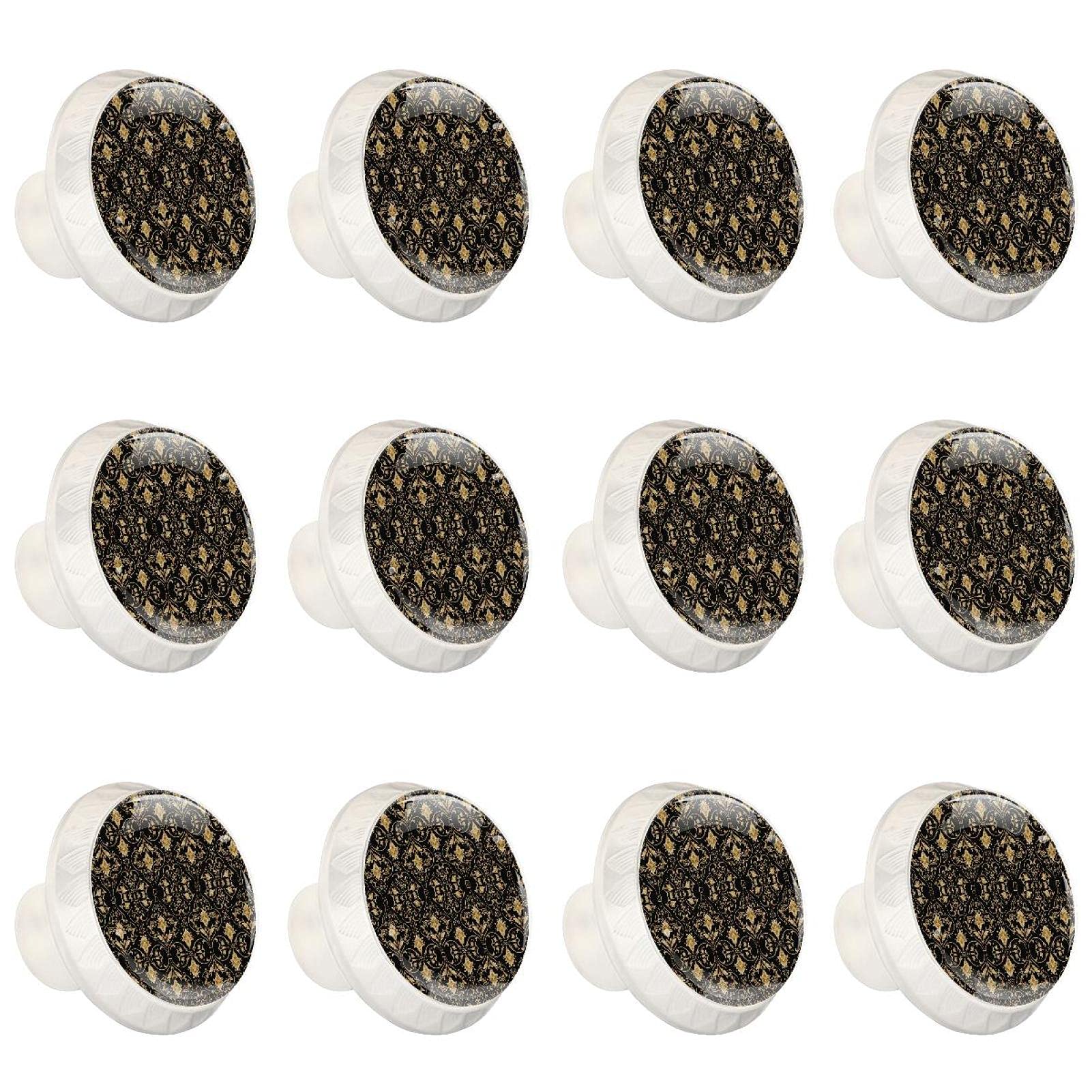 Boutons de placard de cuisine ronds poignée de tiroir de commode meubles design 12pcs