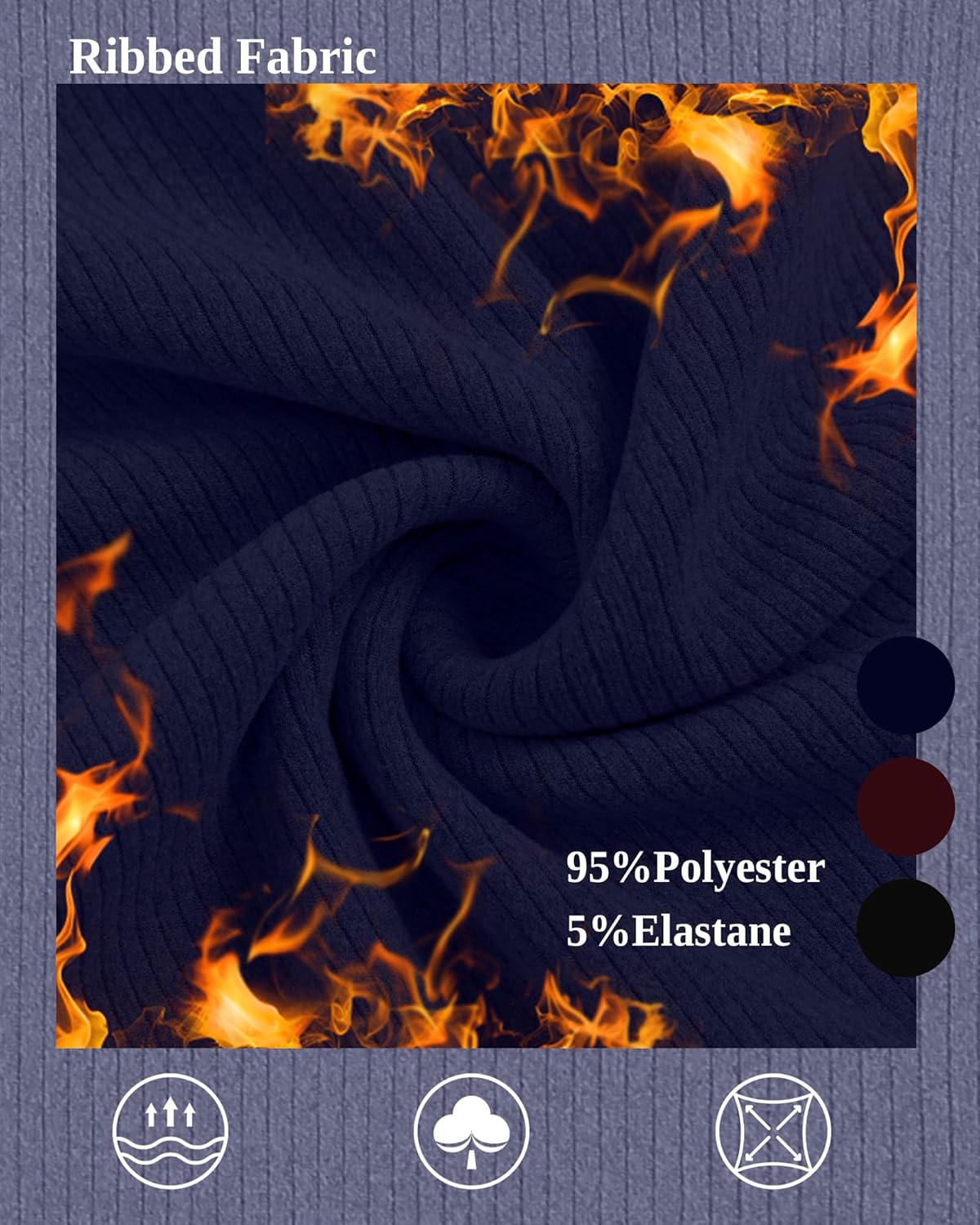 3 Pack Women's Maternity Shirts Fleece Long Sleeve V Neck Ribbed Pregnancy Tops Slim Fit Base Layer Mama Clothes - Image 4