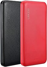 2-Pack Lekzai Portable Charger,15000mAh High Capacity Power Bank,External Battery Pack with Dual USB Output and Fast USB-C...
