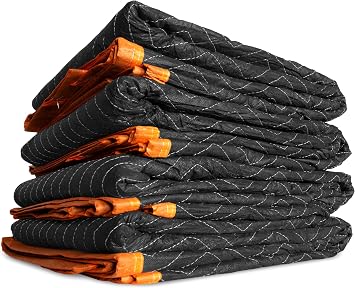 WEN 72-Inch by 80-Inch Heavy Duty Padded Moving Blankets, 4-Pack 272804