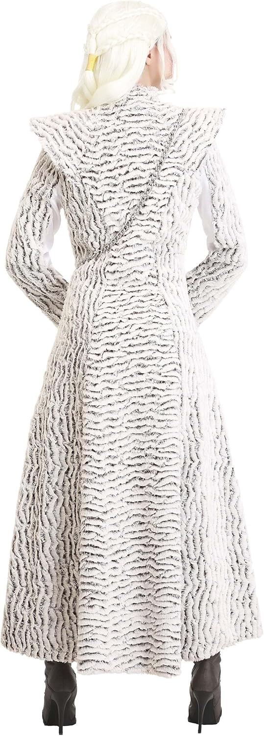 Winter Dragon Queen Costume for Women, White Winter Queen Outfit, Dragon Rider Queen for Halloween & Cosplay Medium