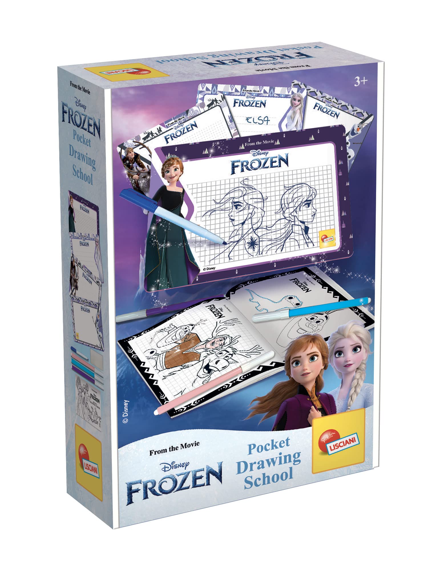 Lisciani - Frozen Pocket Drawing School, Wielobarwny 92192
