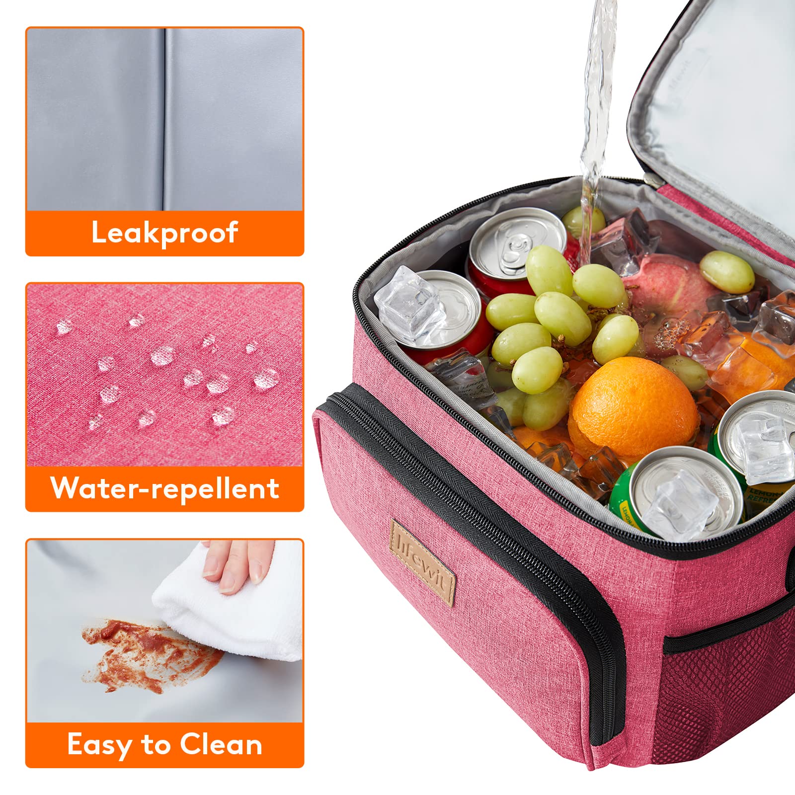 Lifewit Insulated Lunch Bag for Men Thermal Lunch Box for Women Cool Bag Reusable Leakproof Lunch Tote Bag with Adjustable Shoulder Strap for Adult for Work/Picnic/Beach - Image 4