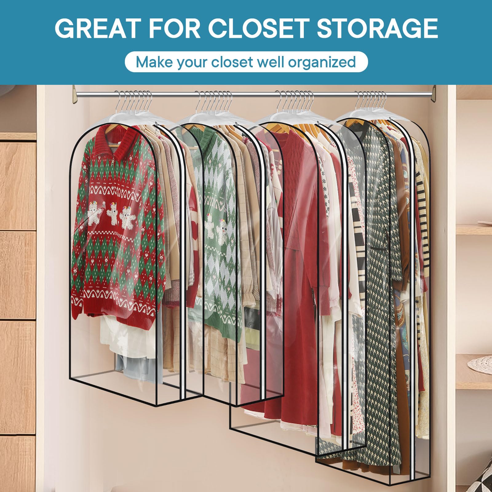 Firesandrox Lot De 3 Sacs Transparents à Soufflets De 25,4 Cm, Sacs