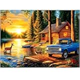 300 Piece Jigsaw Puzzle for Adults, Deer Forest Puzzles 300 Pieces for Adults Fit Together Perfectly, Challenging Puzzle for Friends Family Activity Game Nights- Finished Size 20.5×15