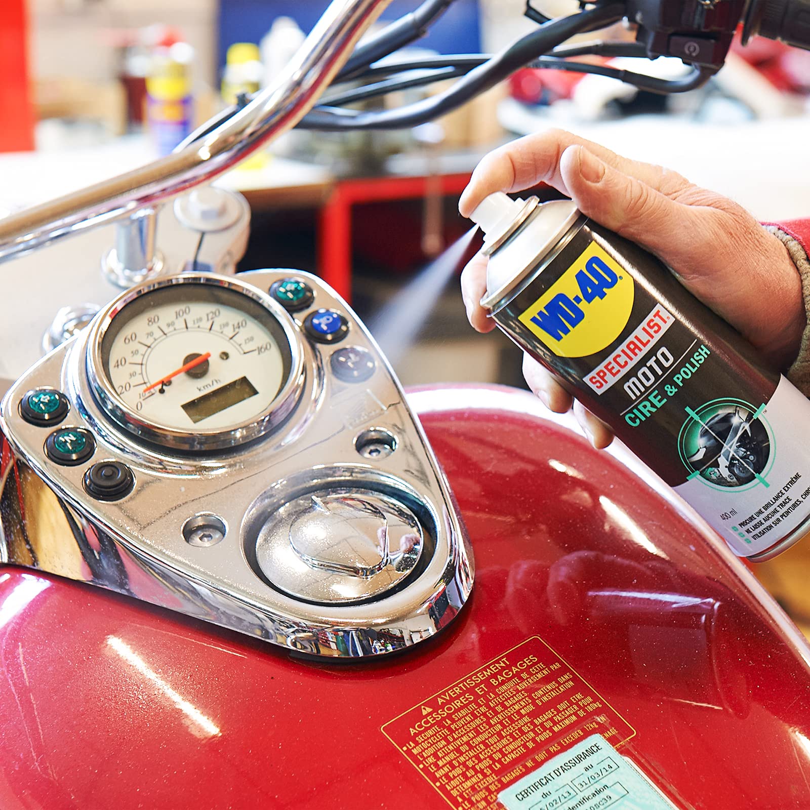 WD-40 - Cera y brillo SPECIALIST MOTORBIKE 400 ml (caja de 6 uds)