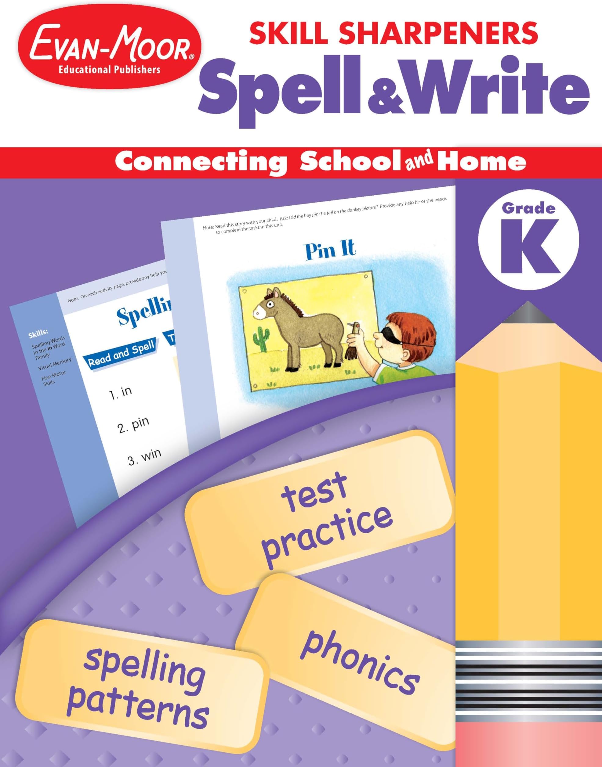 Skill Sharpeners: Spell & Write, Kindergarten Workbook