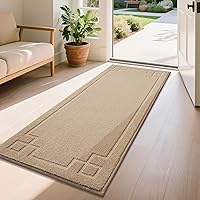 Vista 30 de BEQHAUSE Tapete de Puerta 32" x 48", Tapetes Antideslizantes para Interiores Alfombras de Entrada Lavables de Perfil Bajo Absorbentes y Resistente a